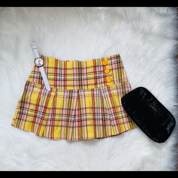 “Clueless” Styled Mini Yellow Plaid Skirt✨✨ - Picture 1 of 4